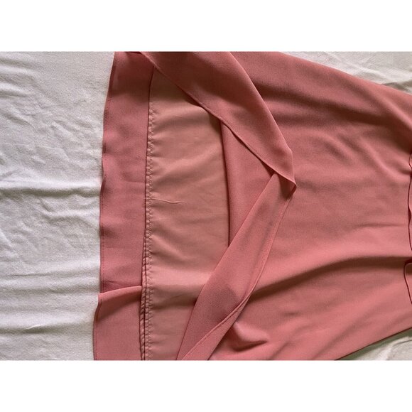 Leslie Belle Pink Size 10P Short Sleeve Two-Piece Maxi Dress With Floral Embroid - Picture 14 of 15